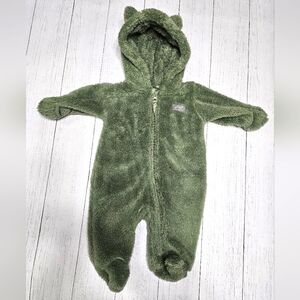 Eddie Bauer 0-3m Green Fleece Baby One Piece